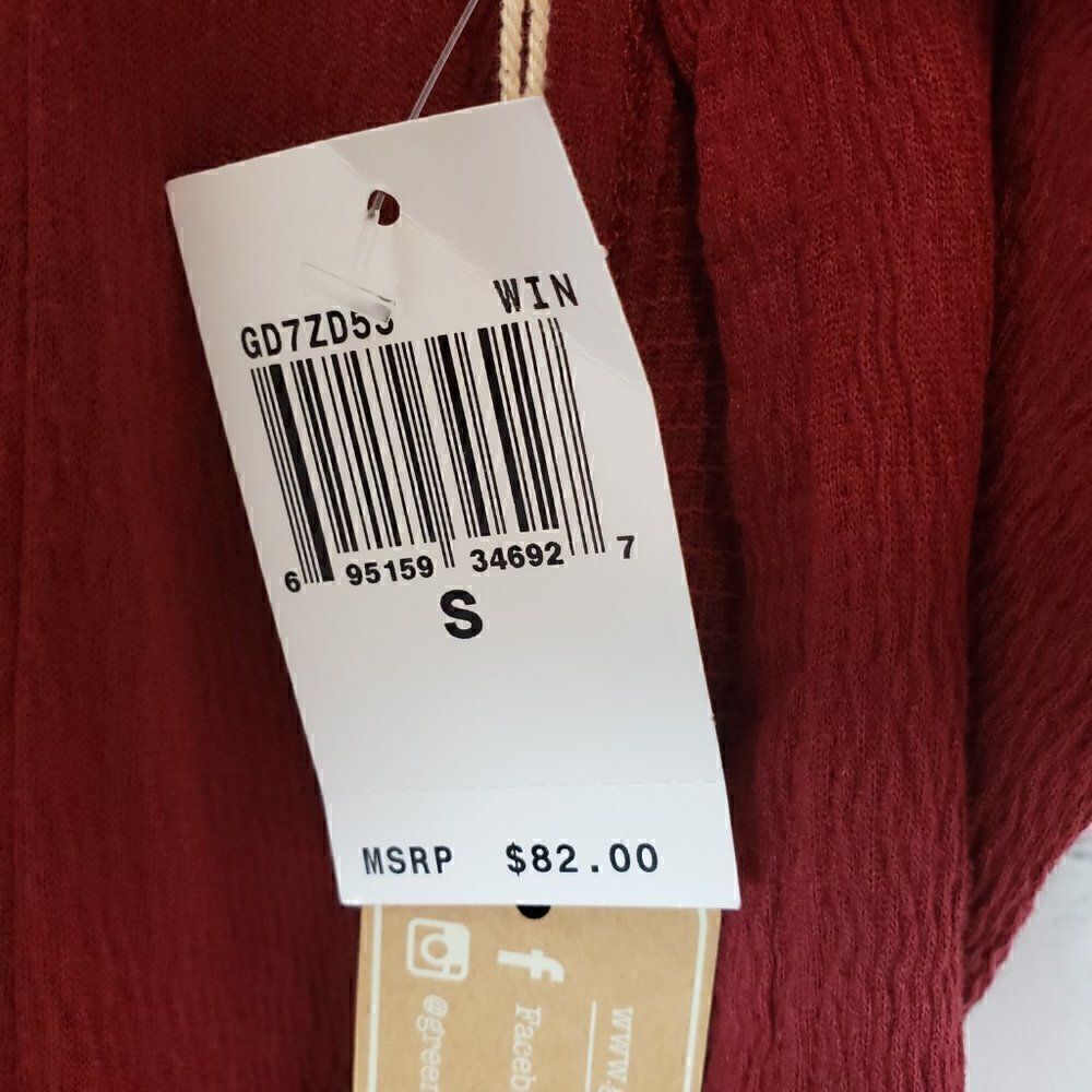 Green Dragon Swim Cover Up Red Maroon S Oversized Tunic - Picture 7 of 10